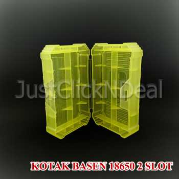 Kotak Baterai 18650 Basen 2 Slot Kuning [Authentic]