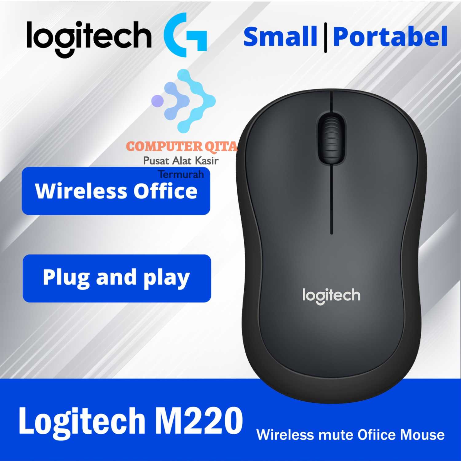 Jual Logitech M220 Wireless Mouse Silent Click tanpa kabel