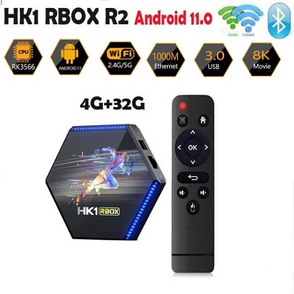 Jual HK1 RBOX R2 Android 11 Smart TV Box 8K Display RAM 4GB