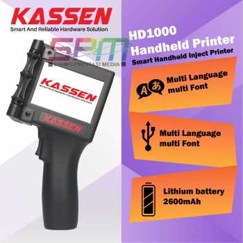 Kassen HD1000 - Smart Handheld Inkjet Portable Printer Tangan Cetak Ex