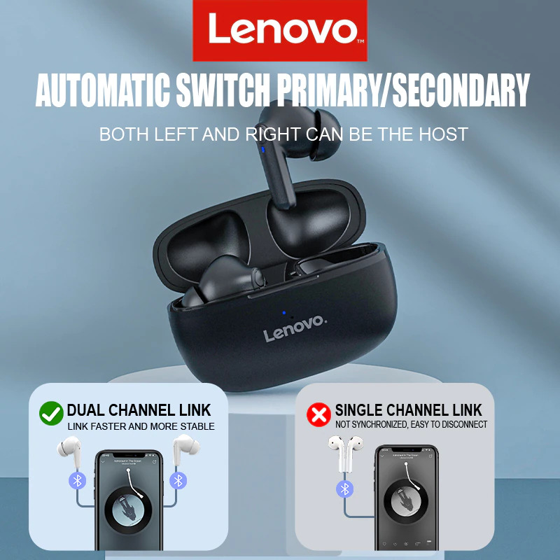 LNV Earphone Bluetooth 5.0 TWS HiFi Noise Reduction Waterproof - HT05