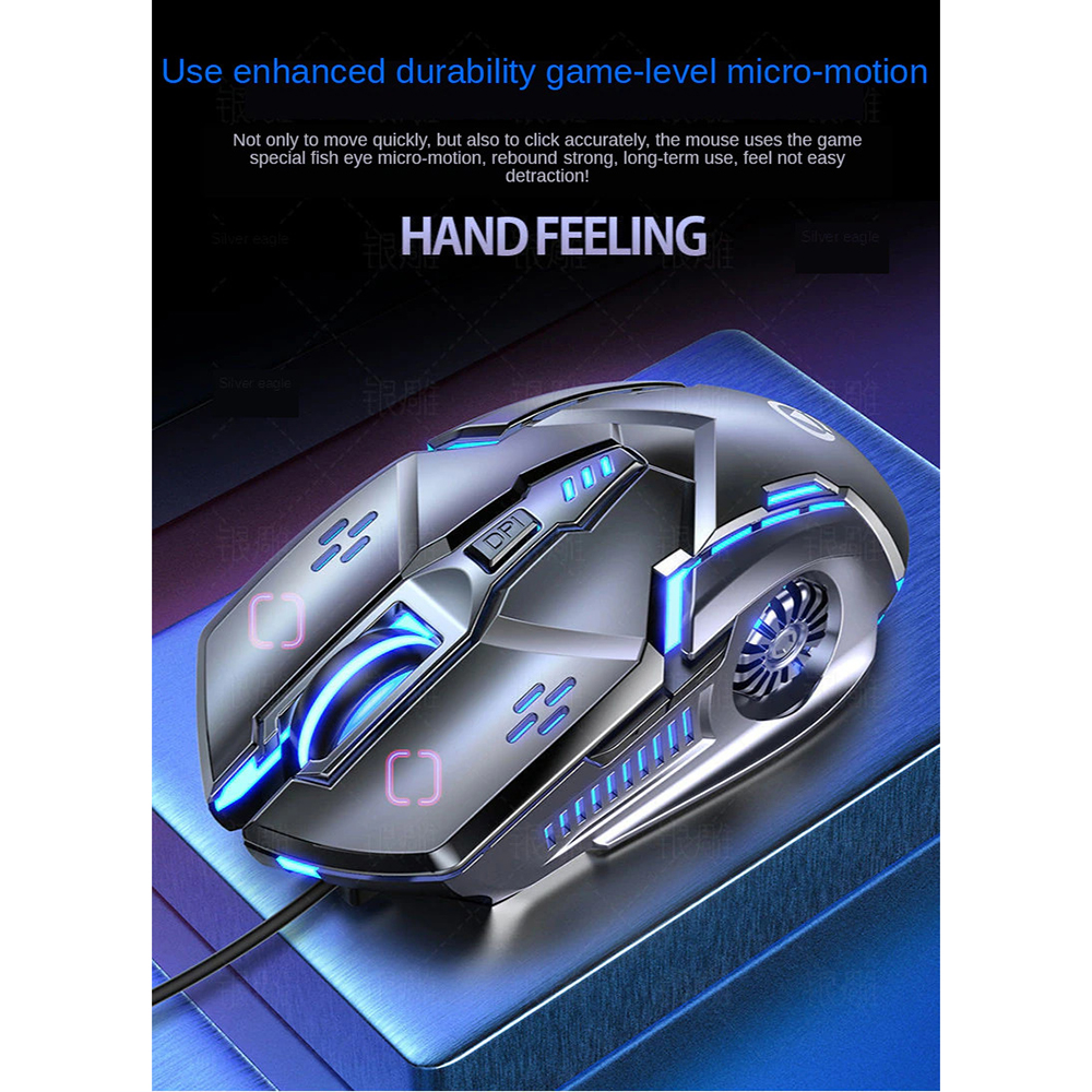 YINDIAO Mouse Gaming LED RGB 3200 DPI Silent Version - G5