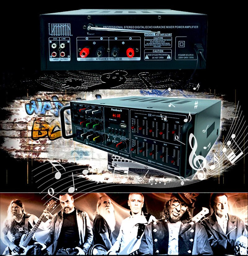 Sunbuck Bluetooth EQ Audio Amplifier Home Theater 2x200W - TAV-MP325BT