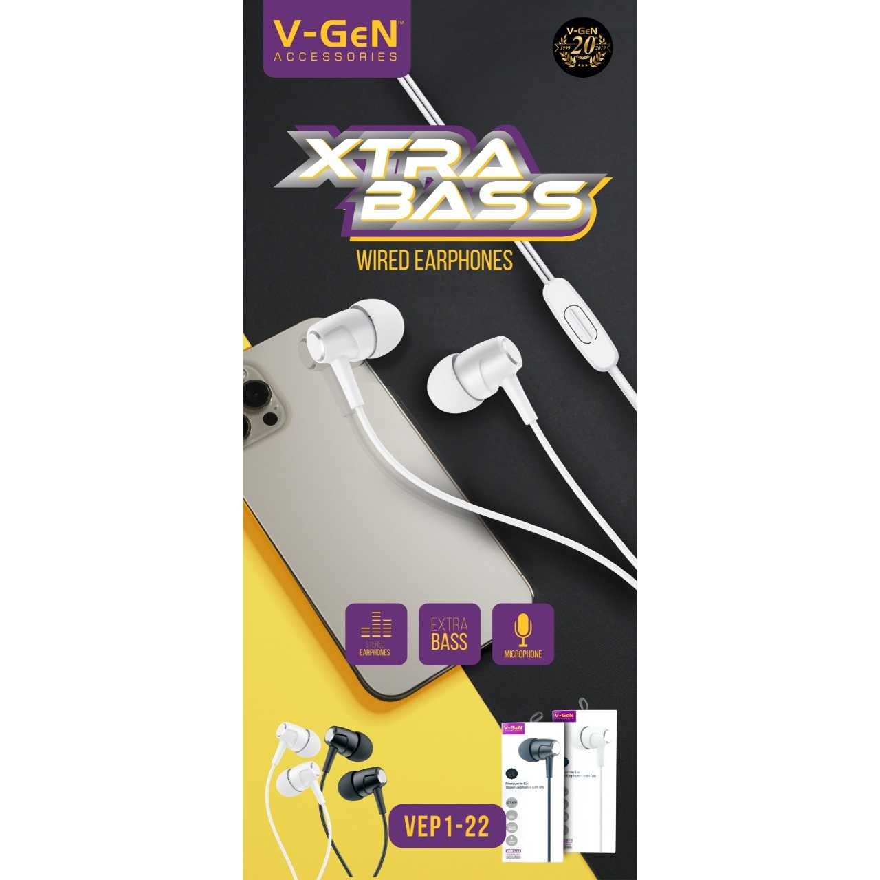 Jual Handsfree V-GeN VEP1-22 Wired Earphone Headset Premium