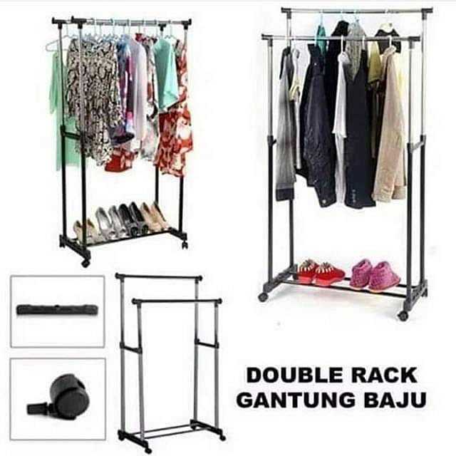 Jual Double ROD Rack (Rak Gantungan Baju dan Handuk) | Jakmall.com