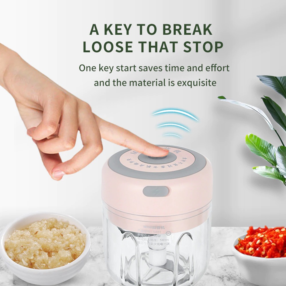 Food Chopper Mini Blender Penggiling Bumbu Electric USB Charge 23W - SR01