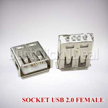 Jual Soket Konektor Jack USB 2.0 4 Pin 