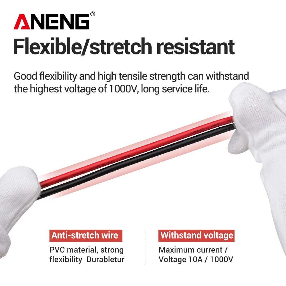 ANENG Kabel Digital Multimeter Tespen Silicone Rubber Wire 10A 1000V - PT830
