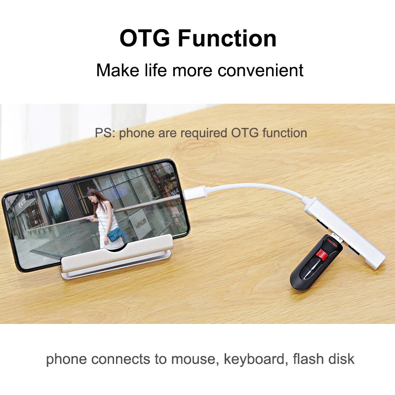 Taffware USB HUB Type C 3.0 Adapter 4in1 USB 3.0 dan USB 2.0 - C809