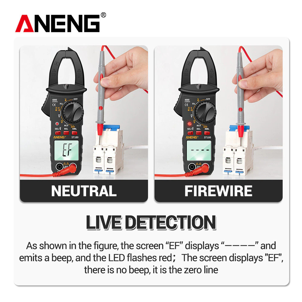 ANENG Digital Clamp Meter Voltage Tester NCV 4000 Digit - ST180