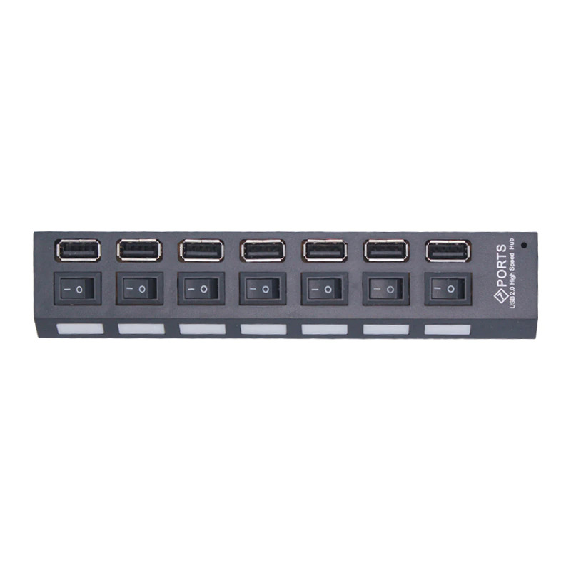 OEING USB Hub 2.0 7 Port dengan Tombol On/Off - U911