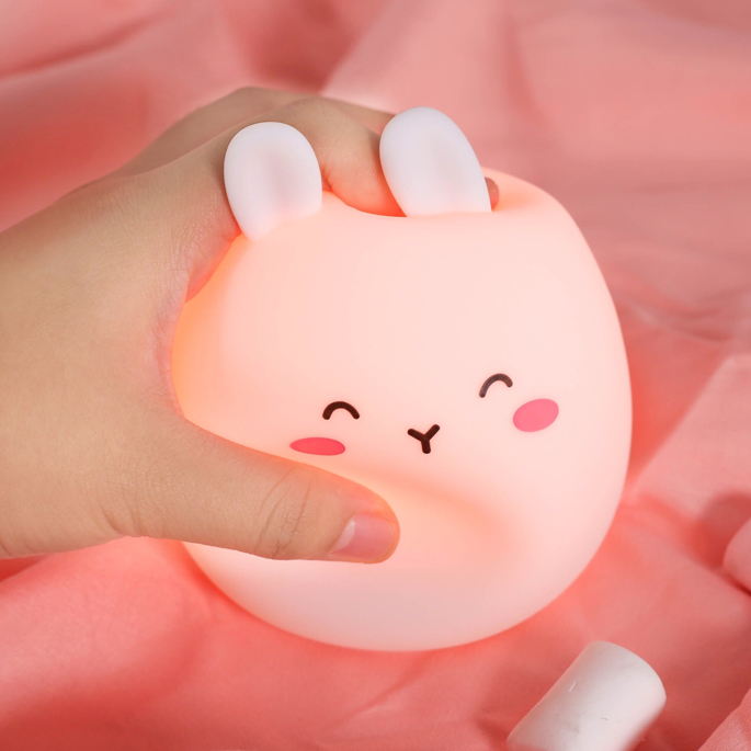 ANTINIYA Lampu Tidur LED Model Kelinci 7 Color USB Rechargeable 1.2W - M22