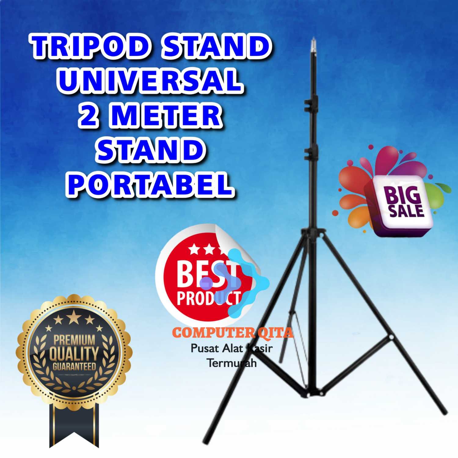 Jual TRIPOD STAND UNIVERSAL 2 METER THERMOMETER STAND LIGHTING