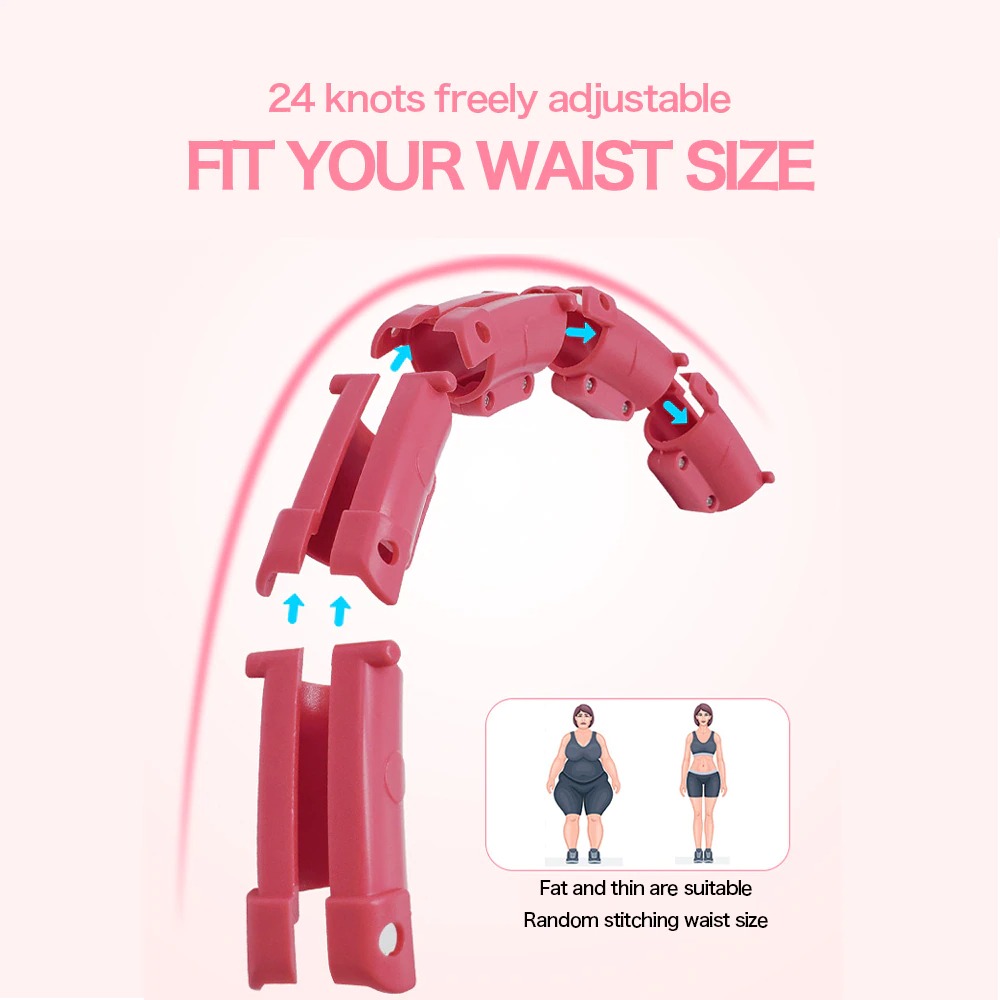 RUNASK Alat Fitness Cincin Pelangsing Tubuh Adjustable Abs Hula Hoop - RK012