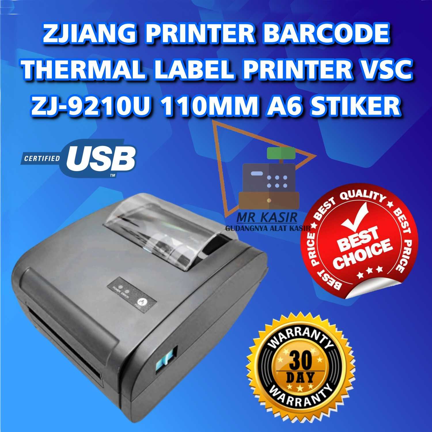 Jual PRINTER BARCODE THERMAL LABEL PRINTER VSC ZJ9210U ZJ9210U