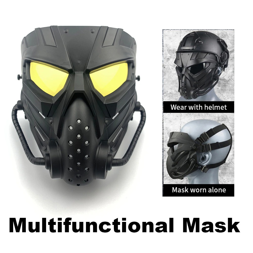AGT Masker Topeng Airsoft Gun Paintball Full Face Anti Fog Model Alien - WST01