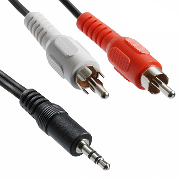 Kabel Audio HiFi 3.5mm Jack Stereo to RCA Male AUX TPE Anti Noise 1M - S-PC-521