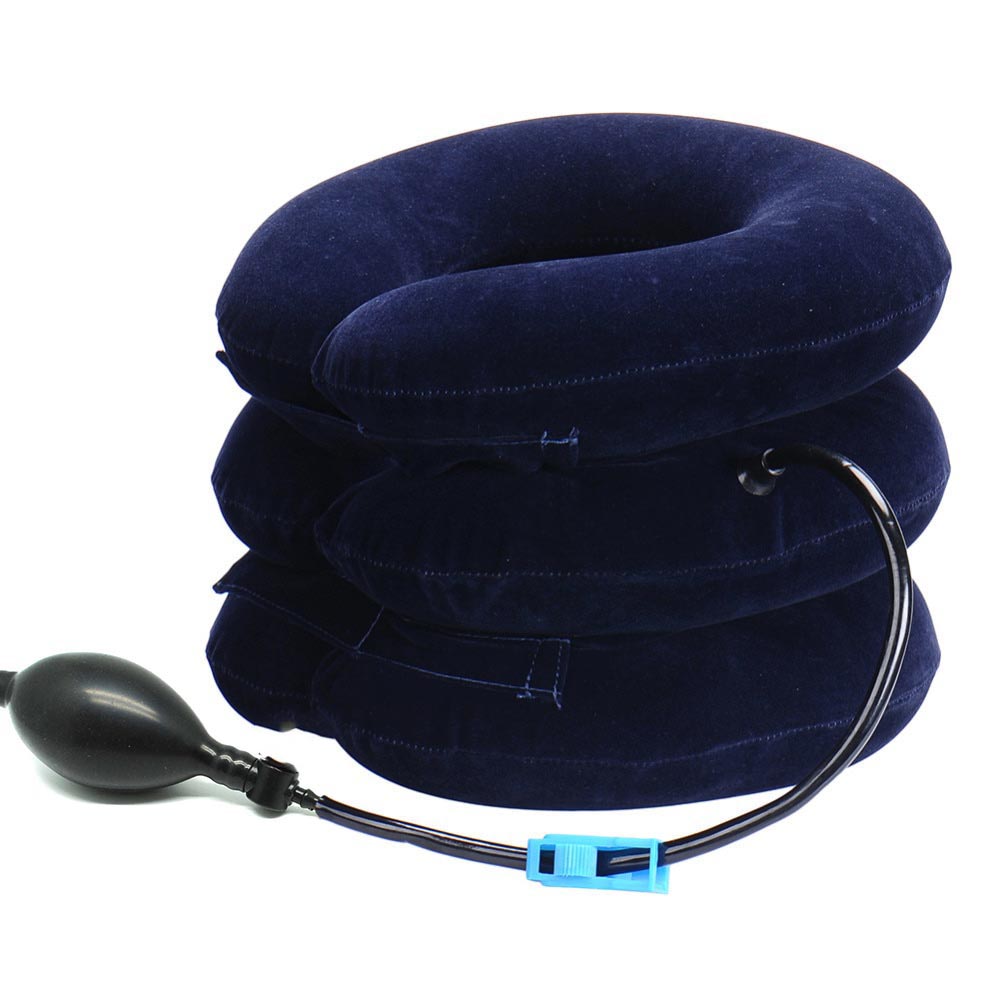 Urijk Bantal Leher Travel Angin 360 Support Inflatable Neck Pillow - M1345
