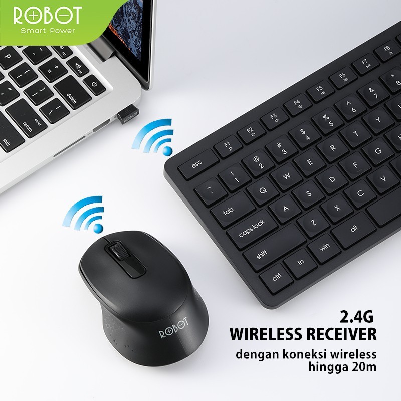 Keyboard & Mouse Robot KM4000 Wireless Combo Silent Key