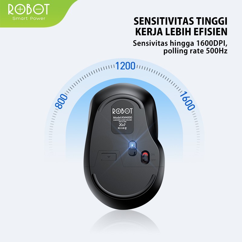 Keyboard & Mouse Robot KM4000 Wireless Combo Silent Key