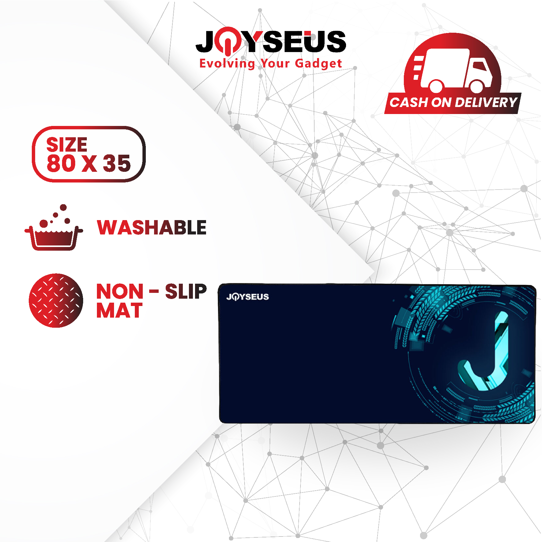Mousepad JOYSEUS Keyboard Waterproof gaming mouse - MS0006