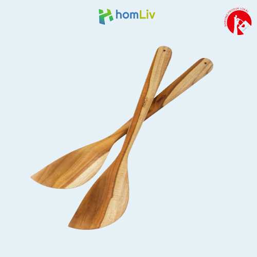 Jual homLiv Sutil Kayu Jati Premium Foodgrade Wooden Cooking