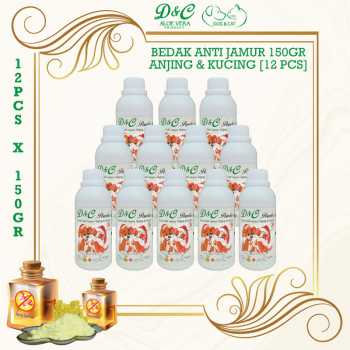 D&C Grosir Bedak Anti Jamur Anjing dan Kucing 150Gram - 12 PCS