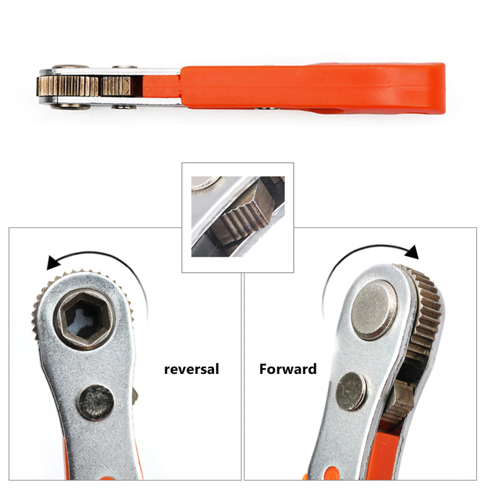 Alloet Kunci Pas Hexagon Ratchet Spanner Two Way - MXT-373