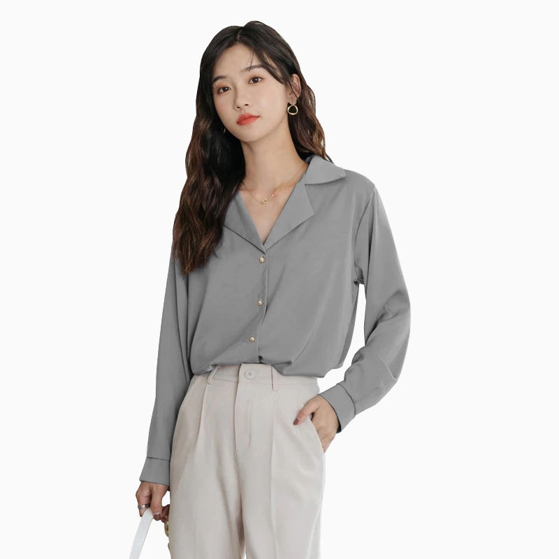 Kemeja lengan Panjang wanita Gaya Korea model baru - Jfashion Light
