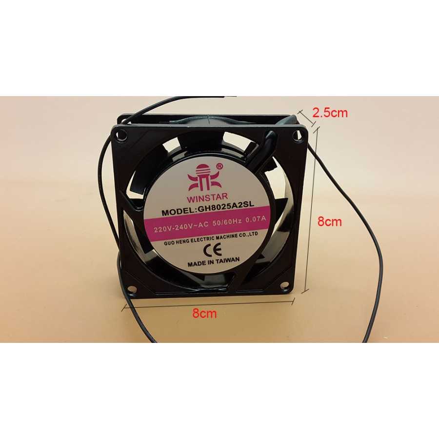 Jual Winstar Cooling Fan AC 220V ukuran 8cm x 8cm x 2.5cm / kipas