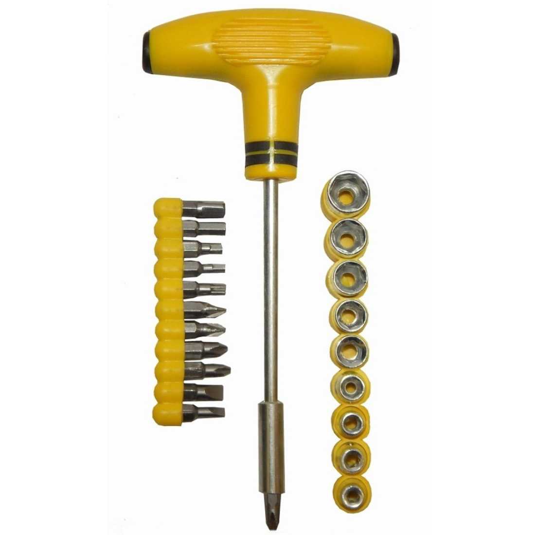 Jual CRH 22 Bit T Handle Tool Kit Ratchet Screwdriver Set / obeng