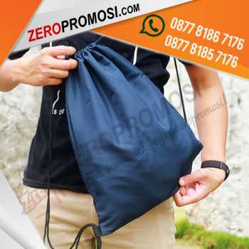 Jual Merchandise Tas Serut Blacu Murah Custom Logo Promosi