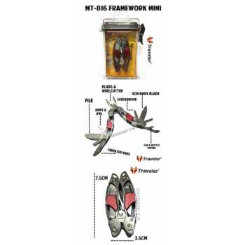 Multitool Framework Mini " Traveler " MT816 / Tang multitool