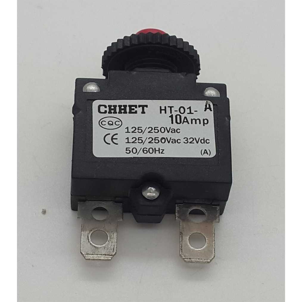 Jual 10A Circuit Breaker Push Button / Overload Protector