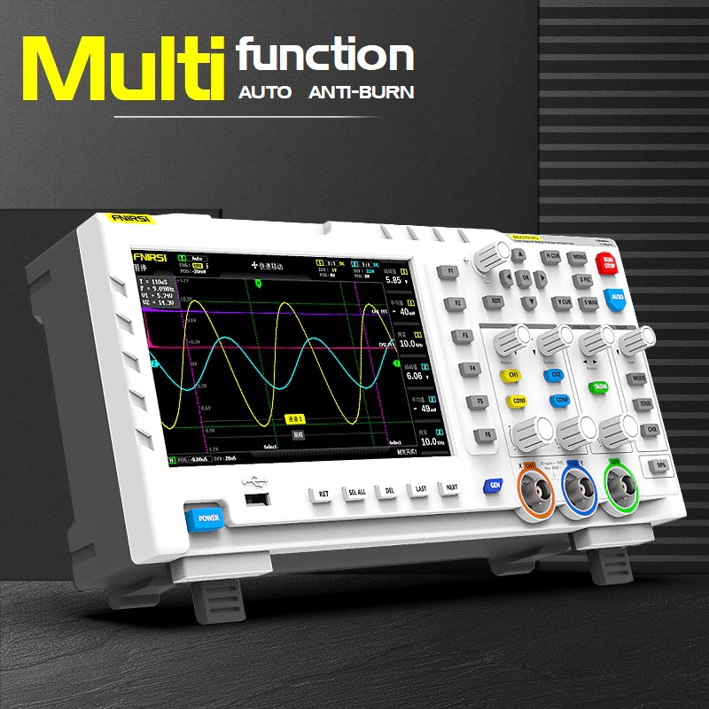 FNIRSI Digital Oscilloscope 2in1 Dual Channel 100MHz 1GSa/s 7 Inch - 1014D
