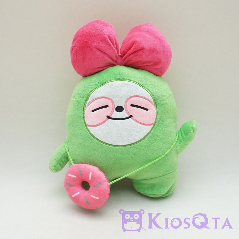 boneka itzy lya beruang hijau bawa tas donat lia medium