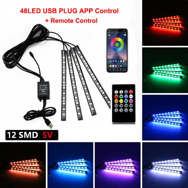 ANMINGPU Lampu LED Strip Flexible RGB Light 48 LED USB APP Control - AP-2