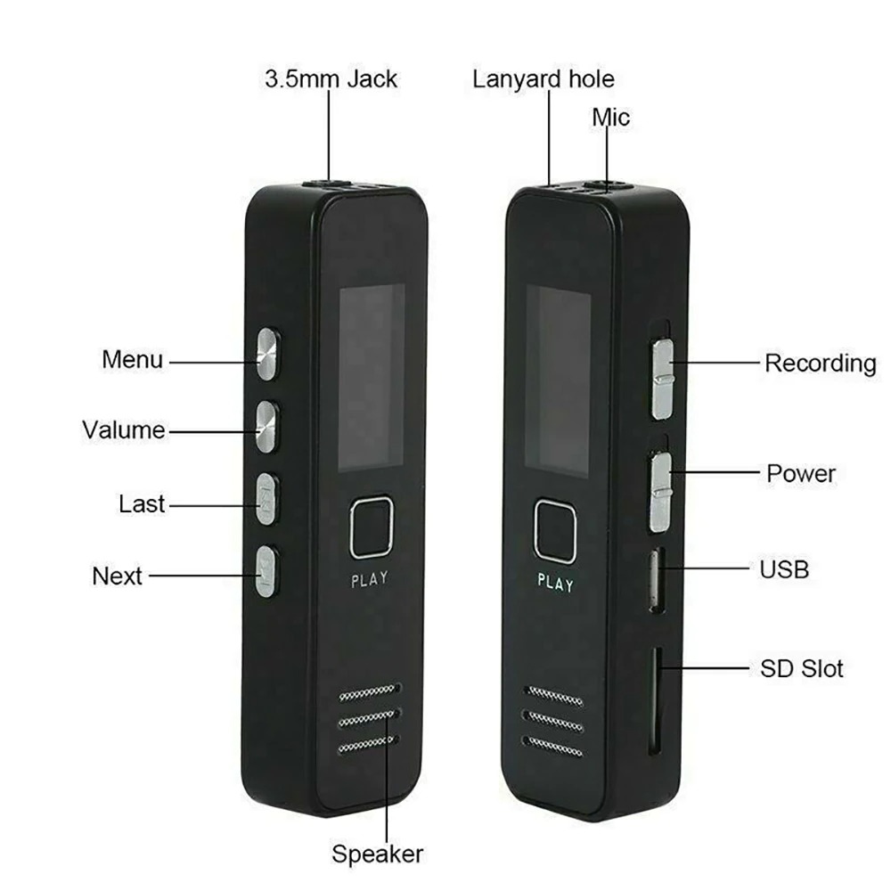 FORNORM Perekam Suara Audio Digital Mini Voice Recorder 32GB - VC173