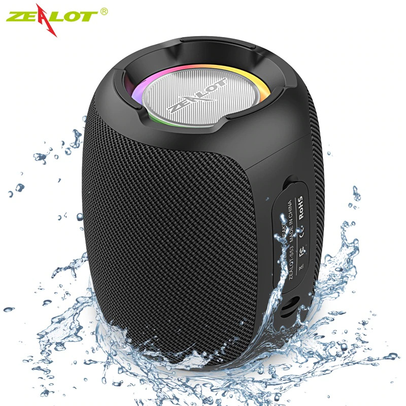 ZEALOT Speaker Wireless Portable Stereo RGB IPX7 Bluetooth 5.0 - S53