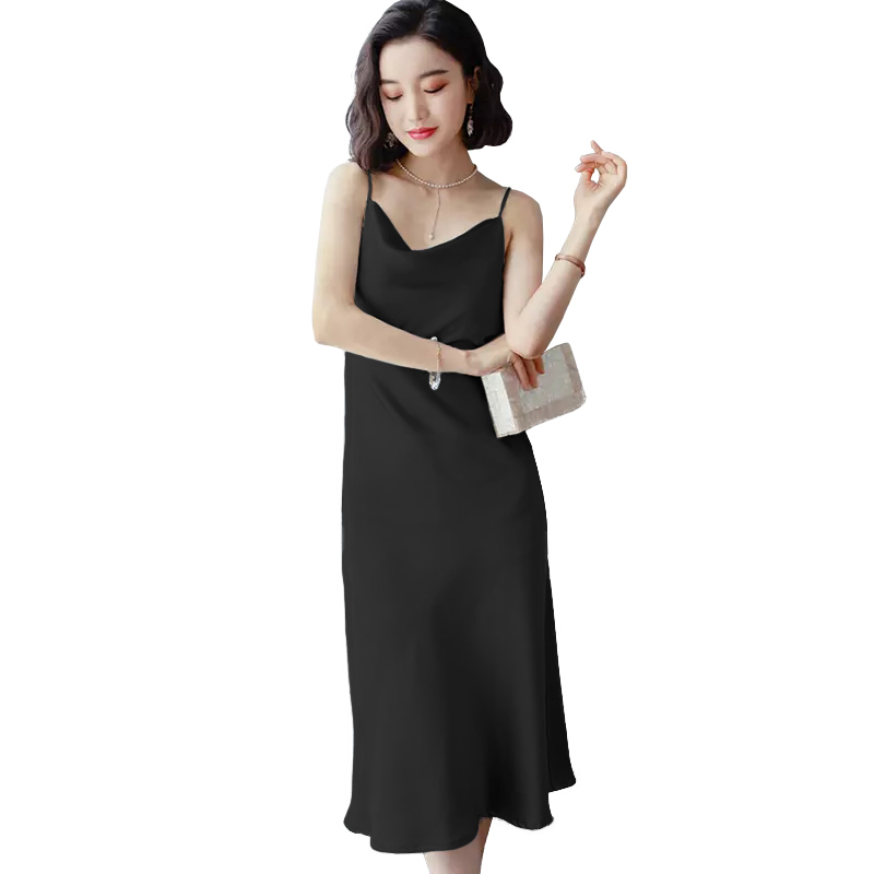 Long Dress Camisoles sexy Tali kecil Gaya Korea - Jfashion Wiyana