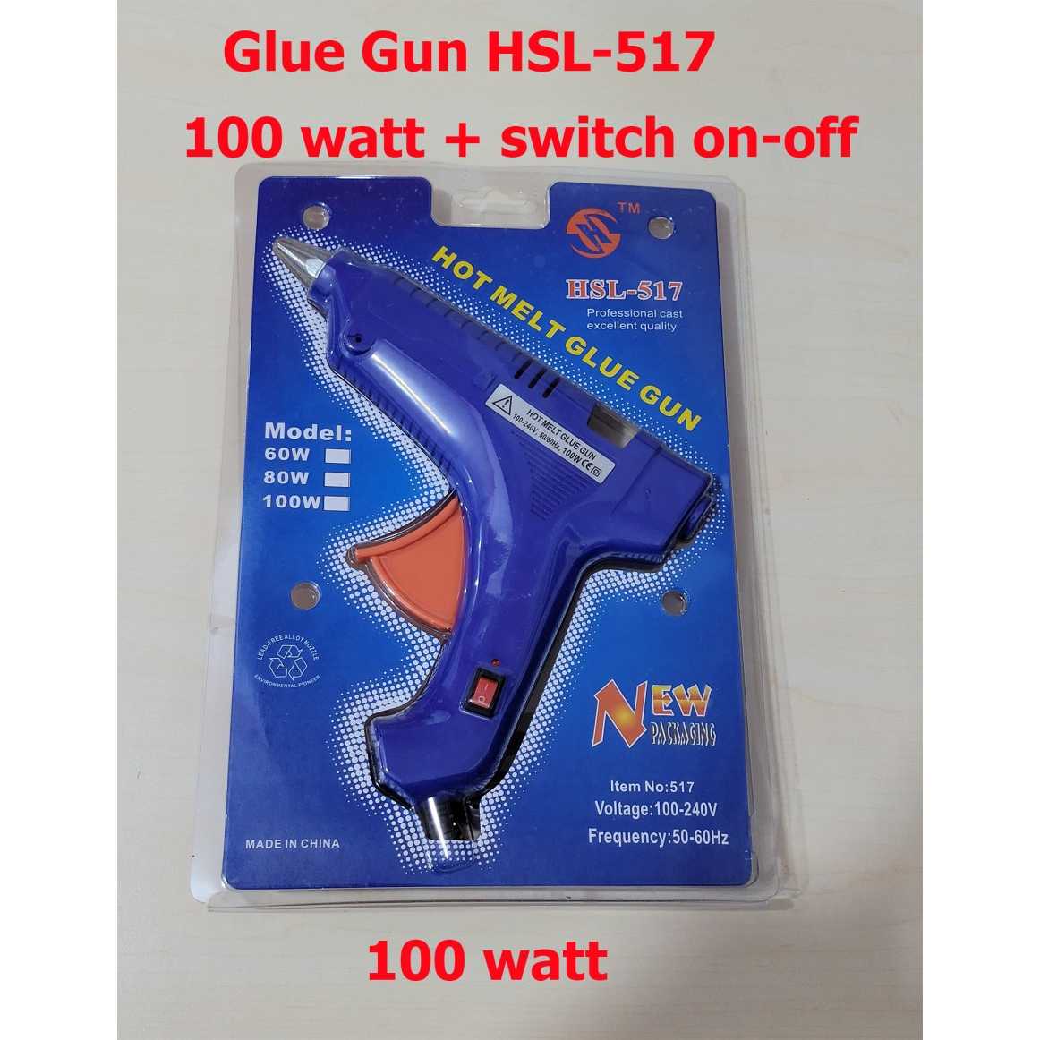 Jual HSL517 Glue Gun Besar 100 watt Lem Tembak hot melt