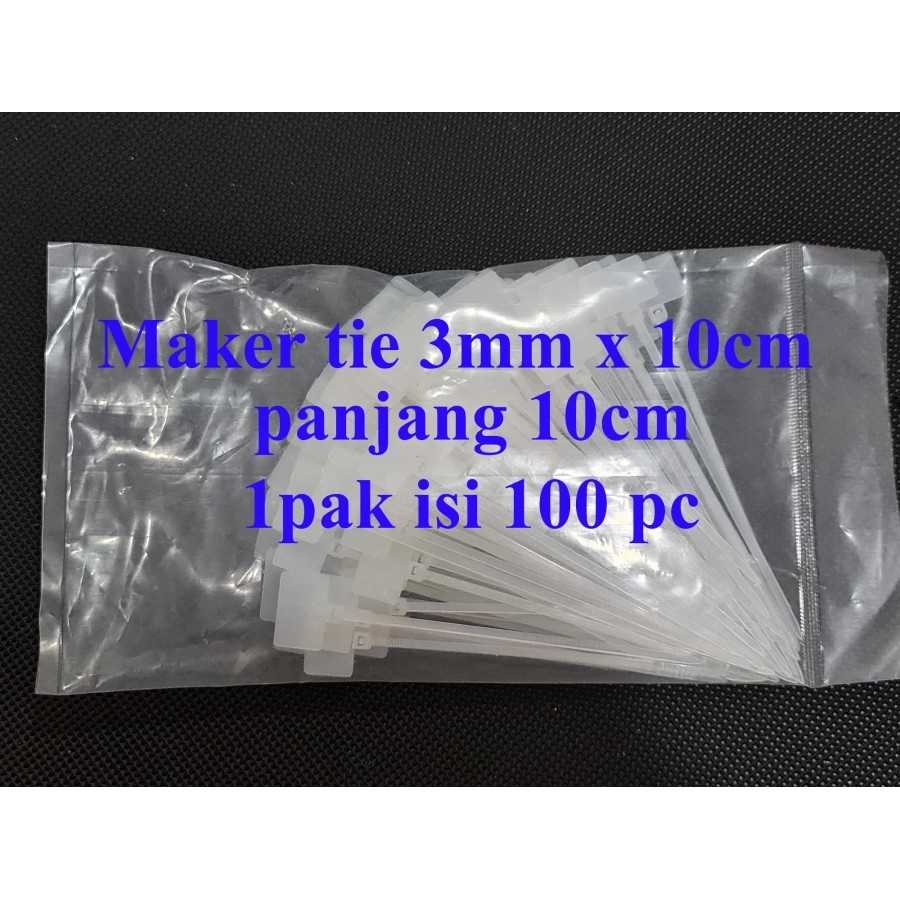 Jual Maker TIE Pengikat Kabel label 3x100 mm / Cable Ties Label