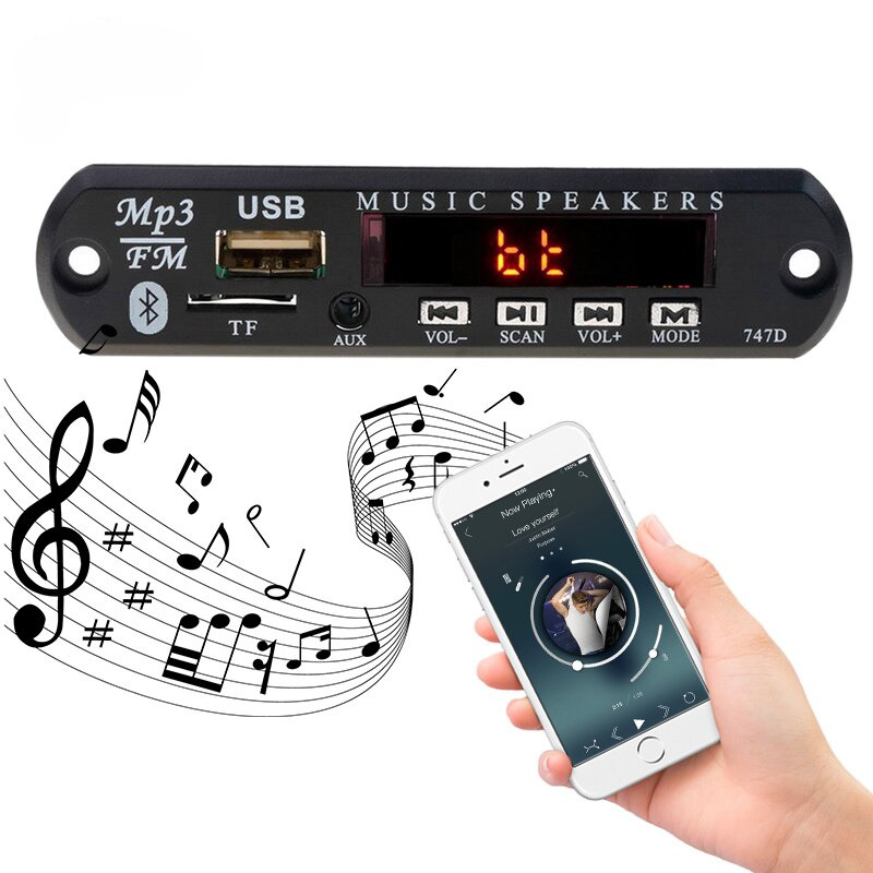 Kebidu Tape Mobil Audio Speaker MP3 Player Bluetooth Wireless Receiver - 747D