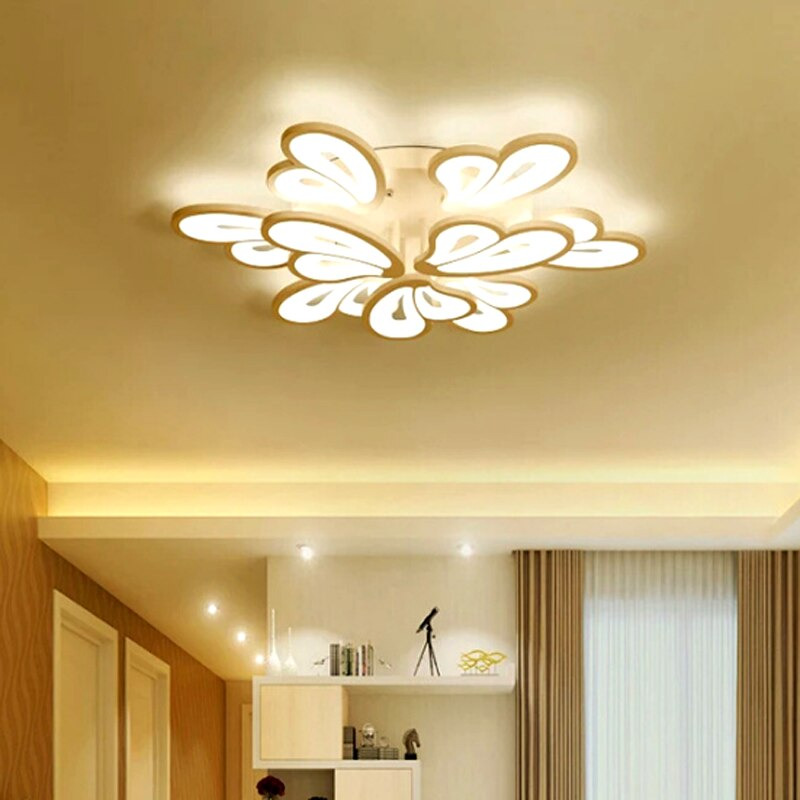 MINGKO Lampu LED Plafon Modern Ceiling Dimmable 72W 3 Color 12 Heart - DF8039