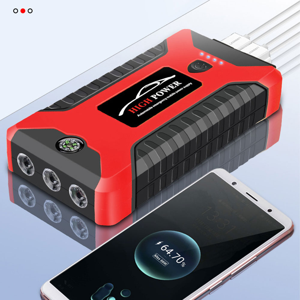 WINHOI Car Jump Starter Power Bank 4 Port USB 12V10000mAh - JX27