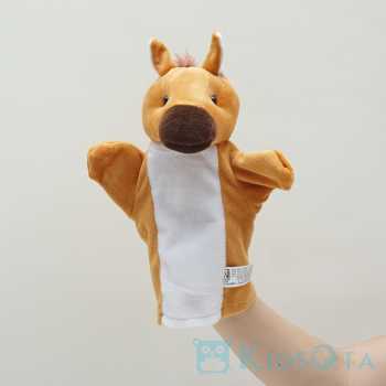 boneka tangan handpuppet kuda coklat