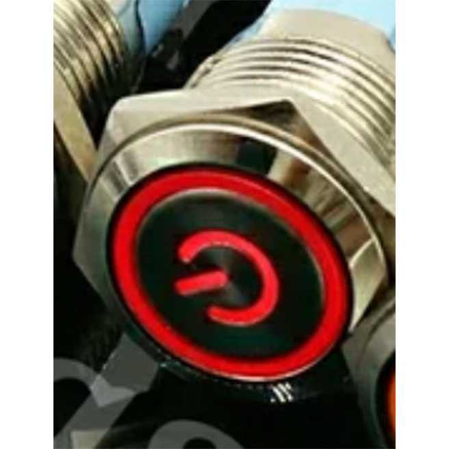 Jual Saklar On Off LED logo power merk CP Stainless Push Button