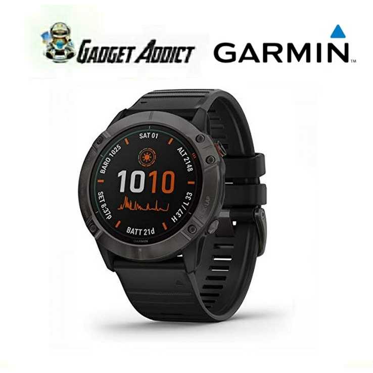 Jual Garmin Fenix 6X Titanium Carbon Gray DLC with DLC Titanium Bracelet ( Solar) | eraspace.com