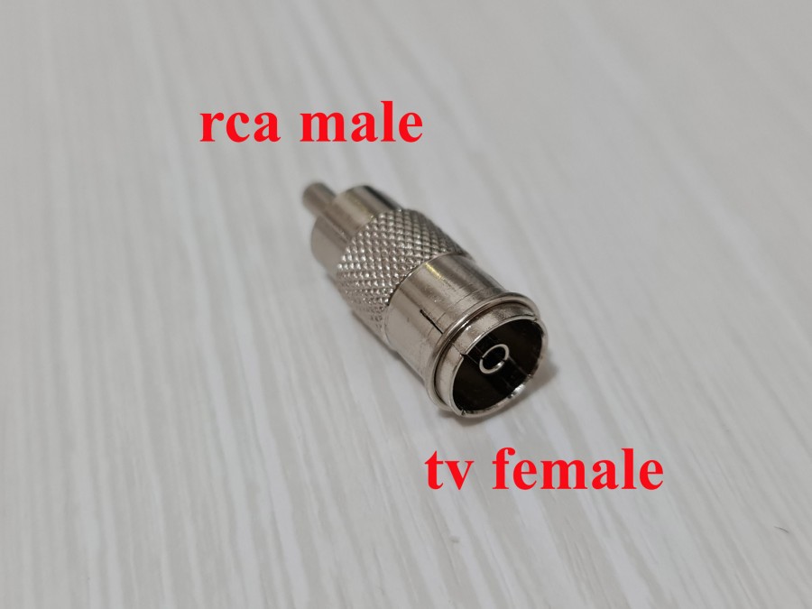 female tv antena to male rca - connector - konektor kontra