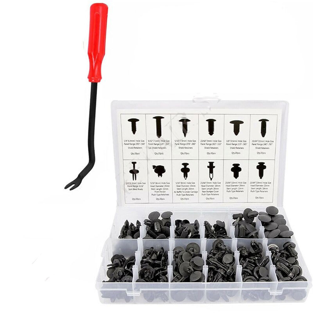 OTOHEROES Baut Rivet Mobil Snap Joint Clips 240 PCS with Pengungkit - HE01